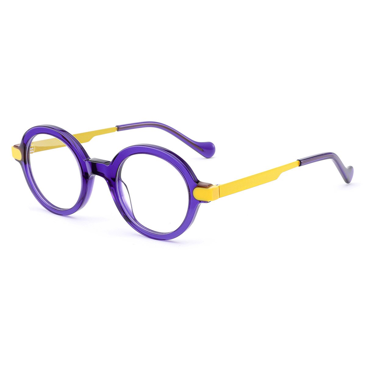 Retro Artistic Round Frame optiska acetatglasögon Retro Artistic Round Frame optiska acetatglasögon