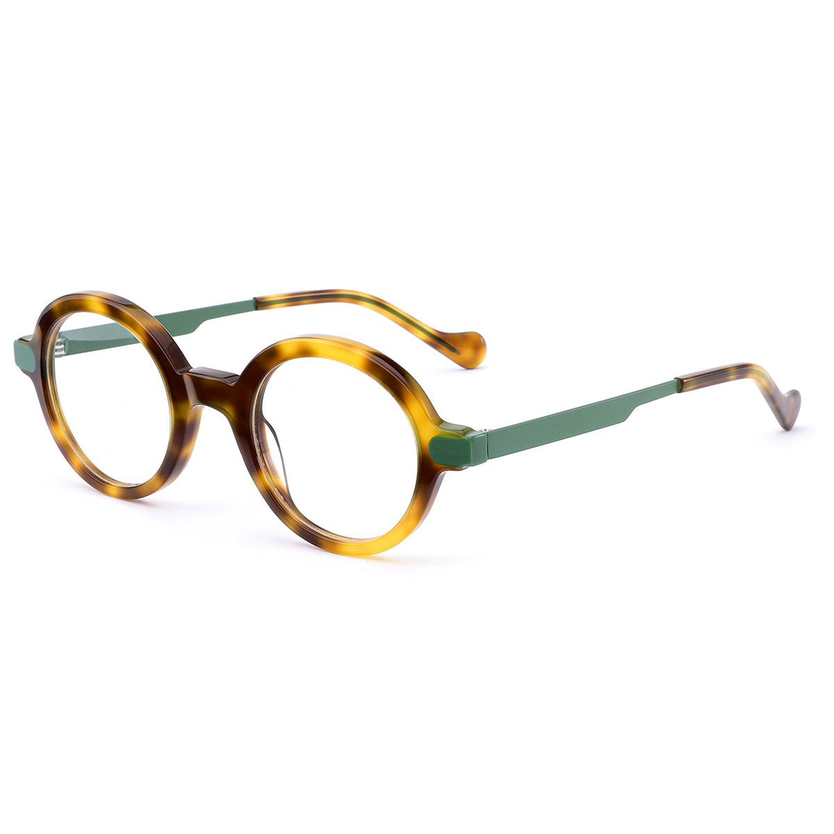 Retro Artistic Round Frame optiska acetatglasögon Retro Artistic Round Frame optiska acetatglasögon