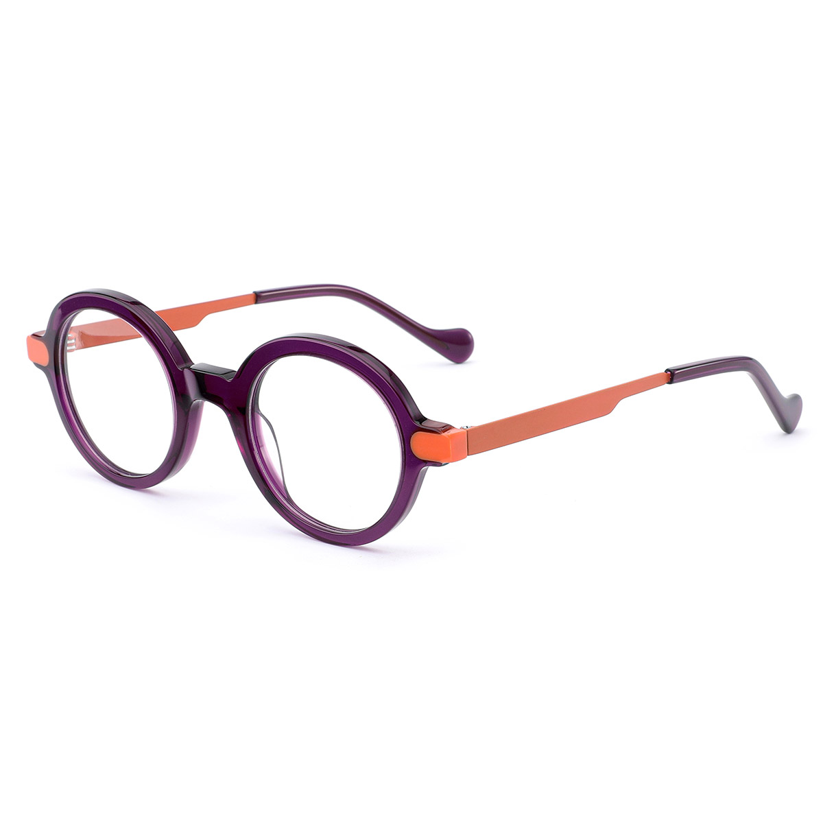 Retro Artistic Round Frame optiska acetatglasögon Retro Artistic Round Frame optiska acetatglasögon