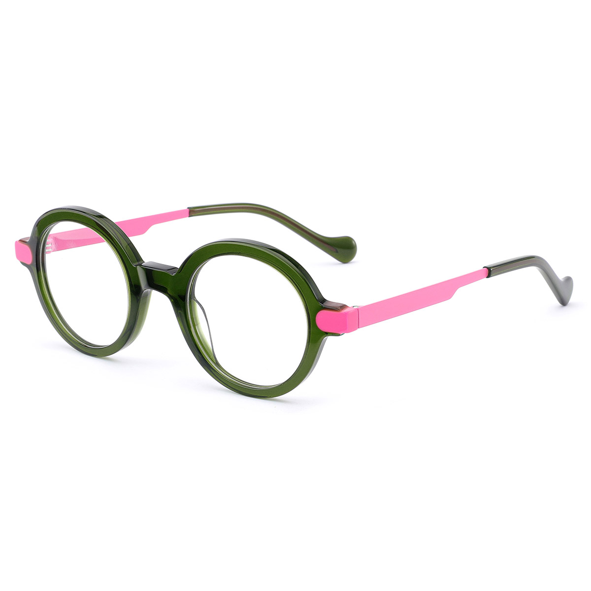 Retro Artistic Round Frame optiska acetatglasögon Retro Artistic Round Frame optiska acetatglasögon