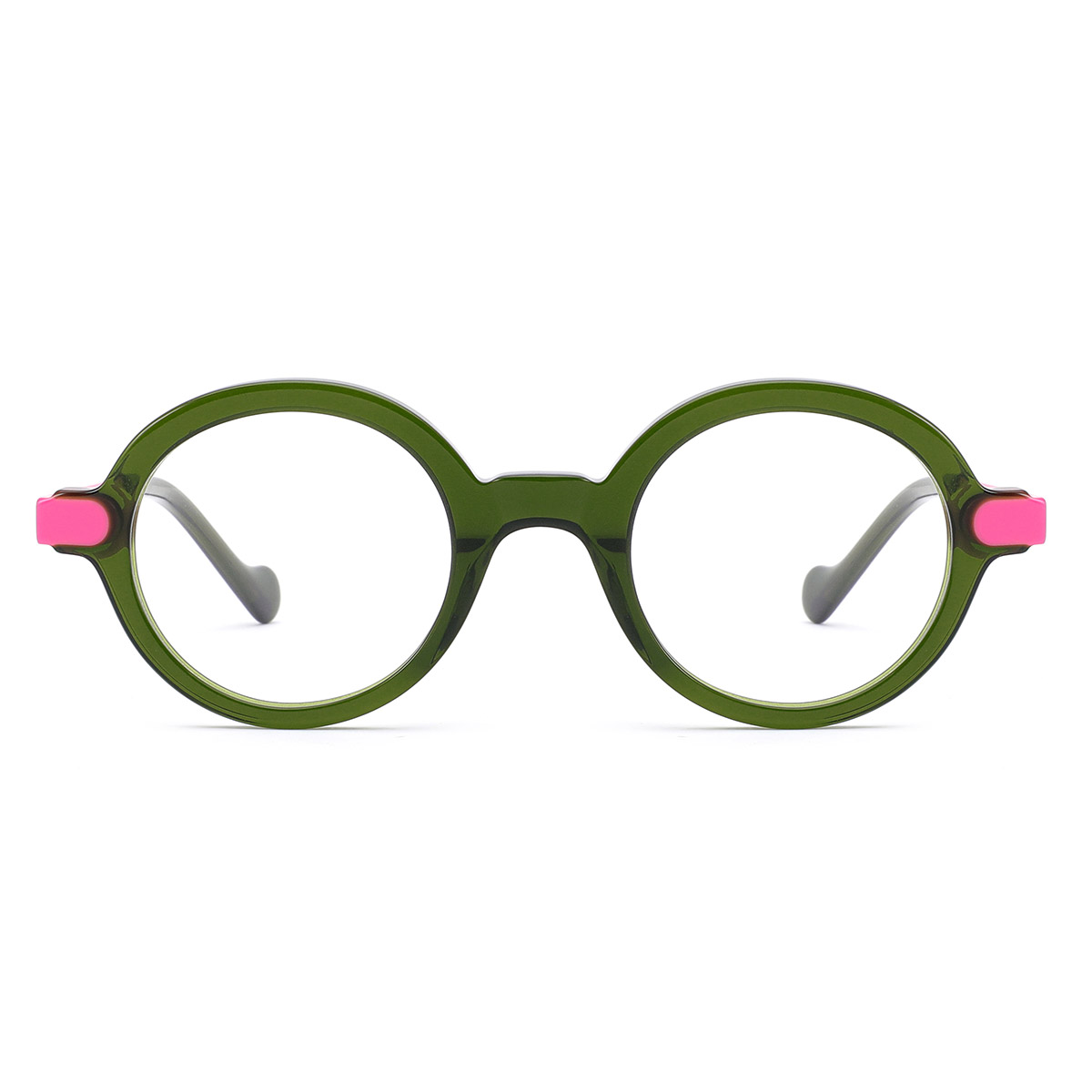 Retro Artistic Round Frame optiska acetatglasögon Retro Artistic Round Frame optiska acetatglasögon