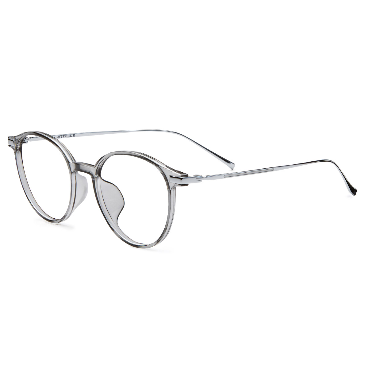 Halkskyddande och stöttåliga dual-mode TR optiska glasögon i metall Halkskyddande och stöttåliga dual-mode TR optiska glasögon i metall