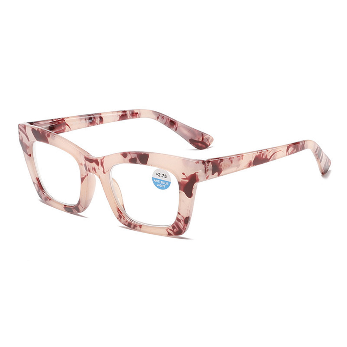 Gradient färg fashionabla läsglasögon för cat-eye anti-blått ljus